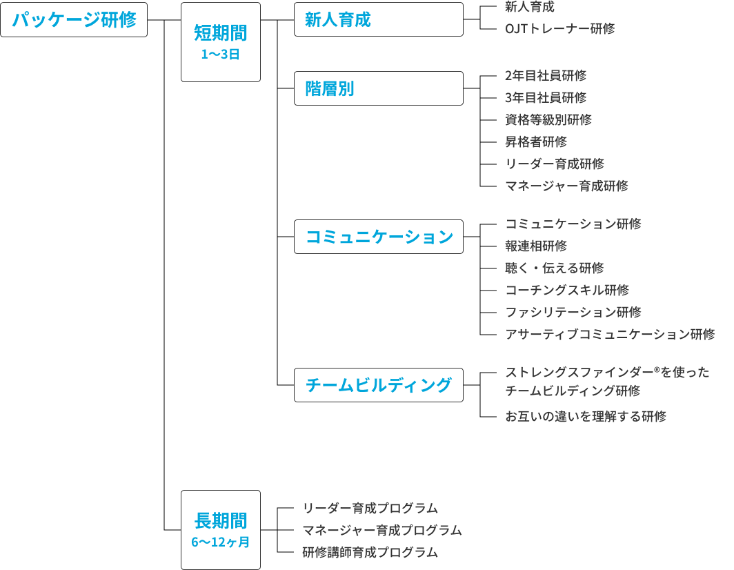 パッケージ研修の概要図